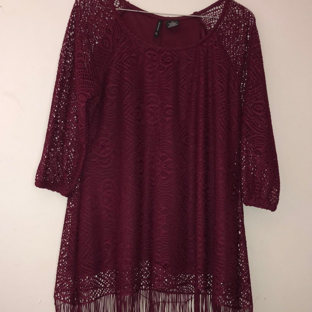 Burgundy woman’s top